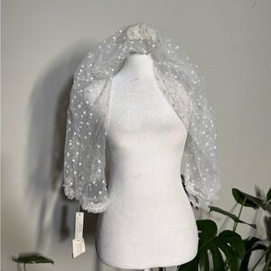 For Love And Lemons White Sheer Wrap